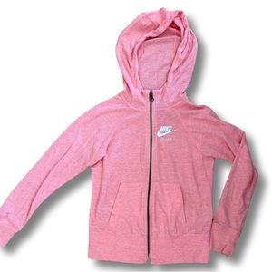 Nike girls pink logo lightweight hoodie size S